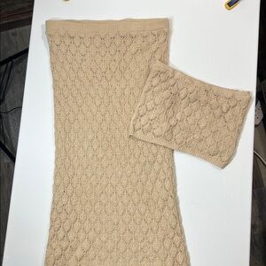 Chic Beige Tube Top & Maxi Skirt Set